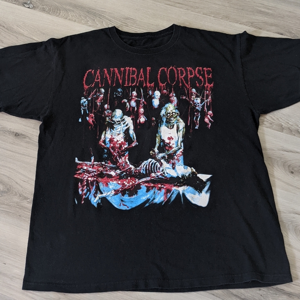 Vtg Cannibal Corpse BUTCHERED‎ AT BIRTH band tee 2002 Death Metal FB